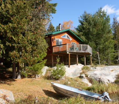 Photograph of Norwest Flying's remote outpost on Kishketena Lake.